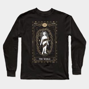 The World Tarot Card Long Sleeve T-Shirt